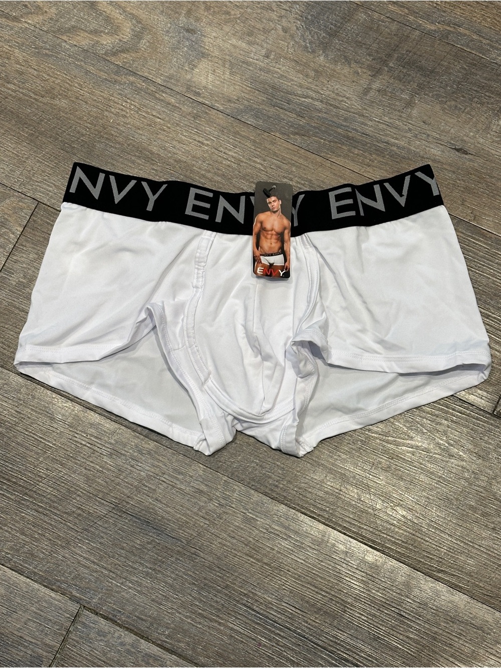 Envy White and Black Band Underwear Briefs Medium/Large New with Tags